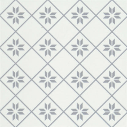 Geometry in Petal Gray 10" X 10" Tile