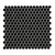 Finish Line in Glossy Black Pennyrounds Tile