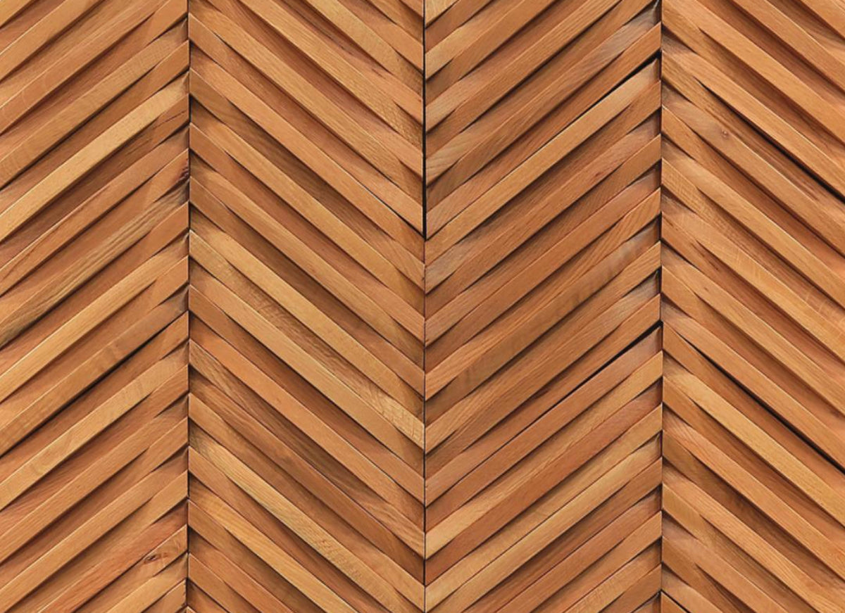 Wall -  Inceptiv - Curva Chevron in Golden Oak
