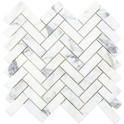Calacatta in Calacatta 1x3 Herringbone Natural Stone