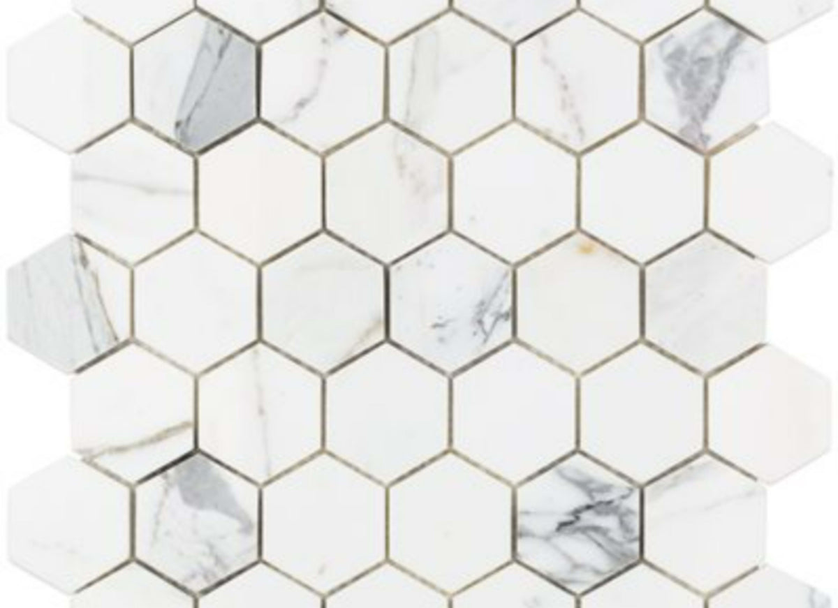 Calacatta in Calacatta 2'' Hexagon