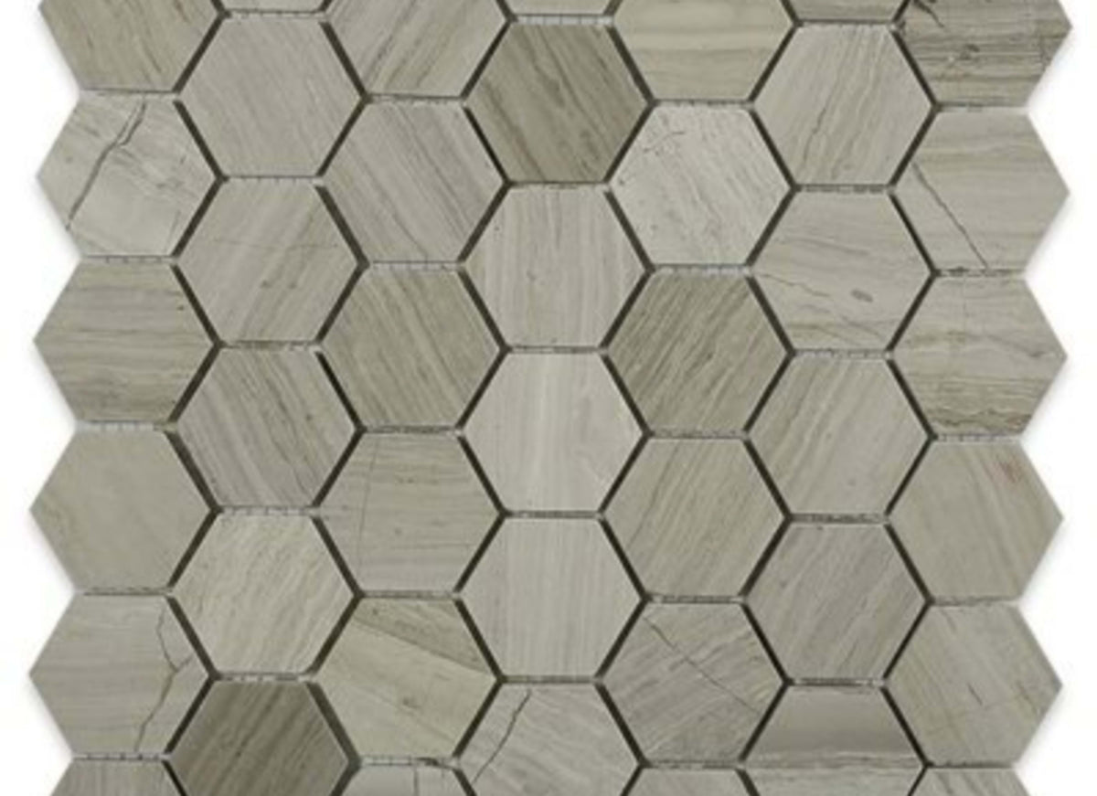 Wooden Beige in Wooden Beige 2'' Hexagon