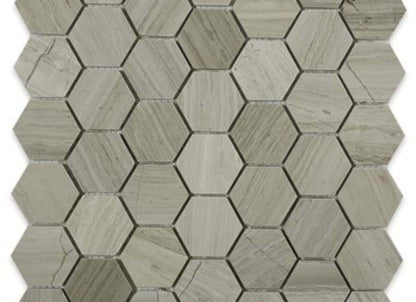 Wooden Beige in Wooden Beige 2'' Hexagon