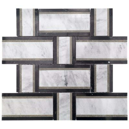 Interlace in Malasia Gray Lagos  Nero Marquina Natural Stone