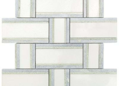 Interlace in Thassos Ming Green  Blue Celeste
