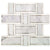 Interlace in White Carrara Temple Gray  Thassos Natural Stone