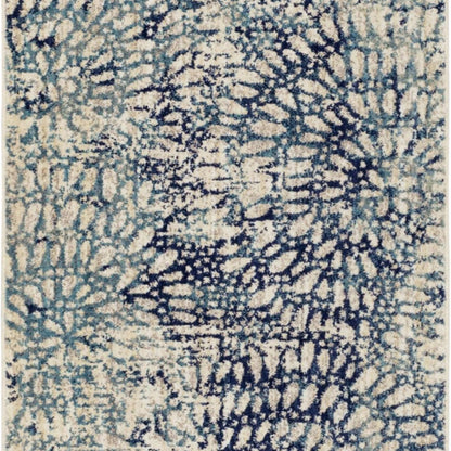 Imprinted Blooms Aqua