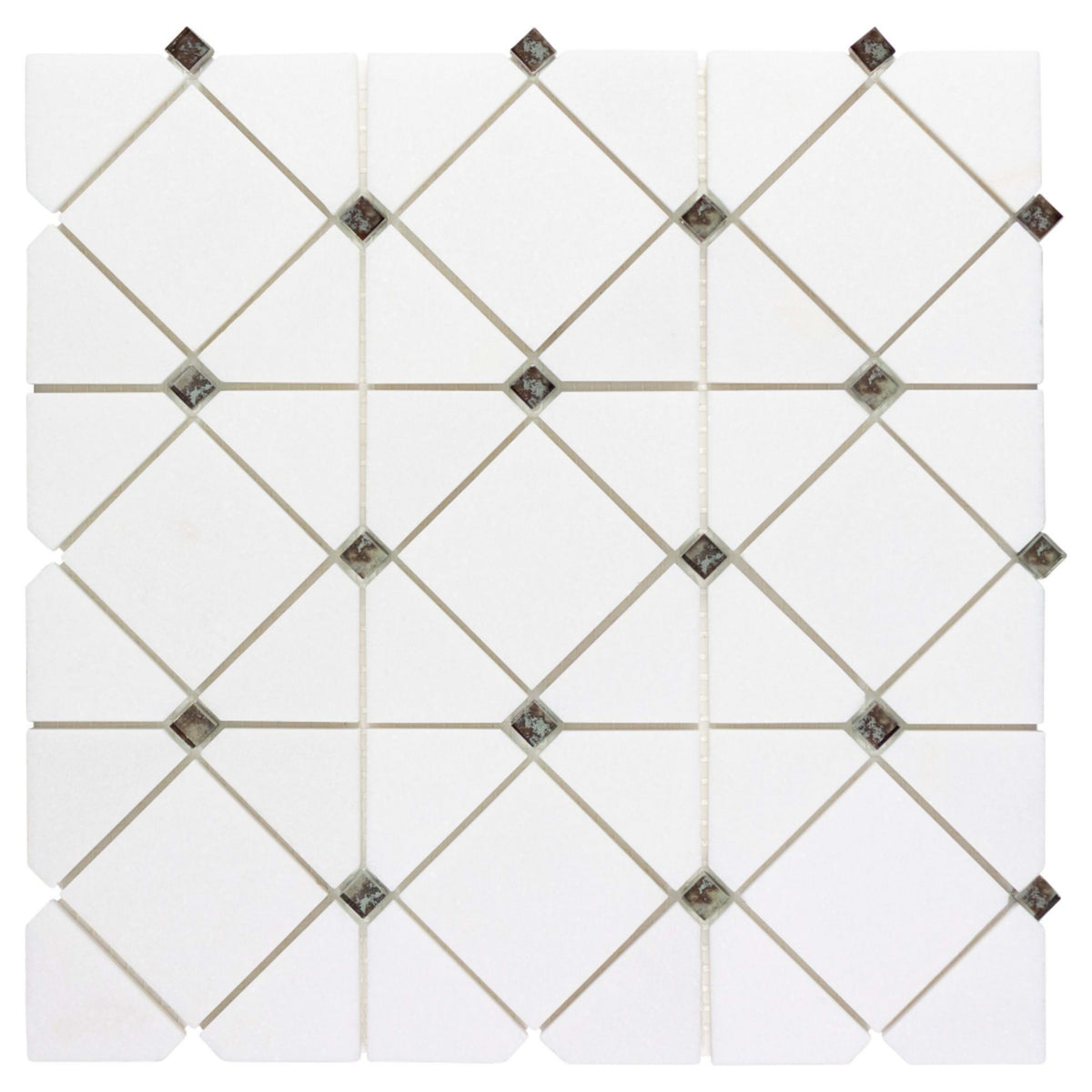 Dazzle in Limelight Silver Glass Tile