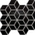 Color Wheel Retro in Black 3d Cube Tile