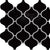 Color Wheel Retro in Black Arabesque Tile