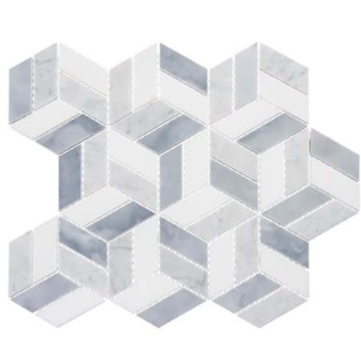 Joyous Moments in Kitten Play 1x2 1/4 Hex Natural Stone