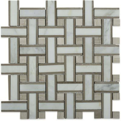 Lattice in Athens Gray  Asian Statuary  Wooden Beige Natural Stone