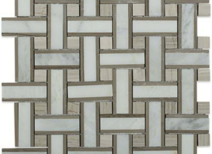 Lattice in Athens Gray  Asian Statuary  Wooden Beige