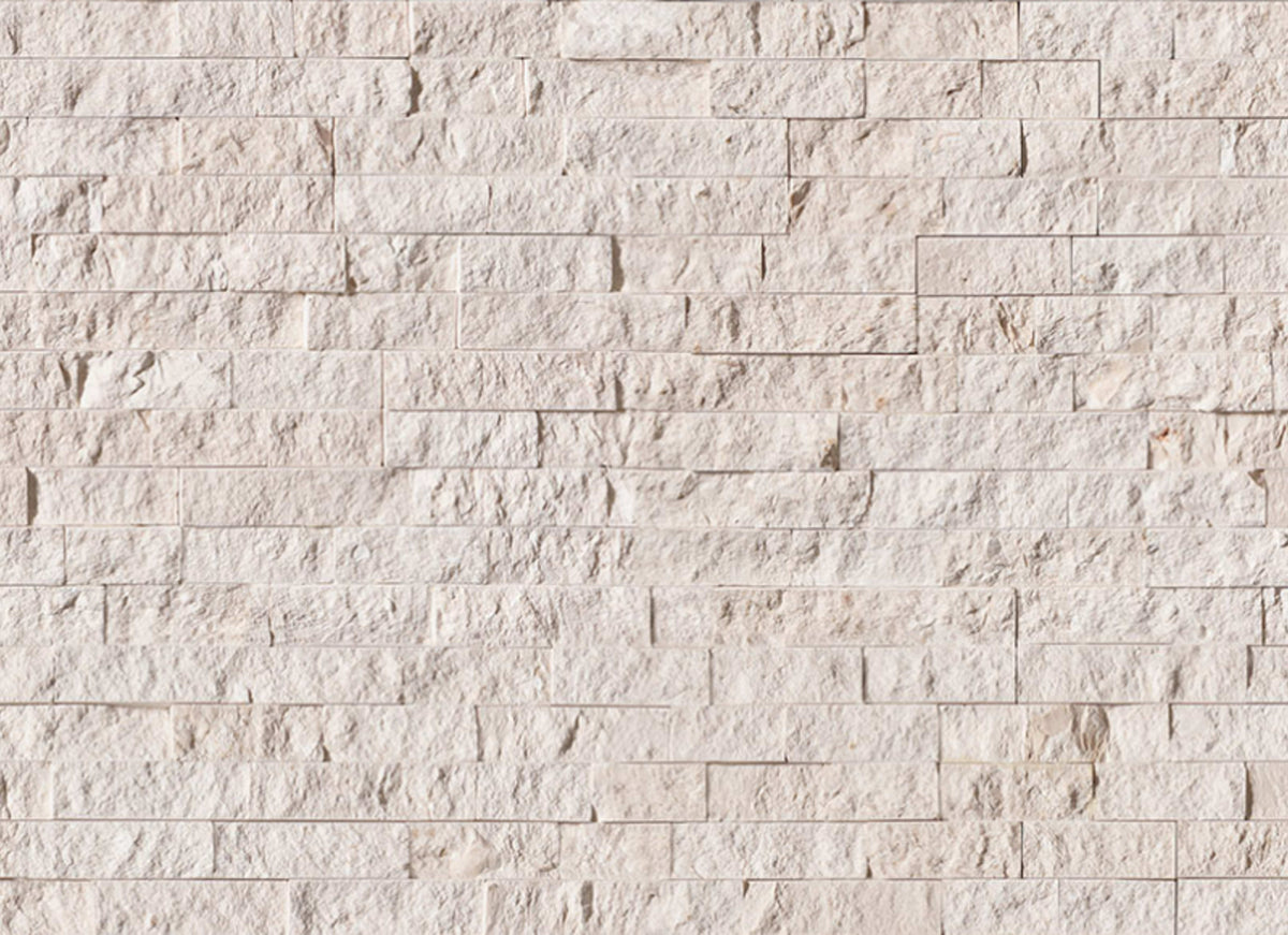 Rockmount Stacked Stone Collection in Mayra White