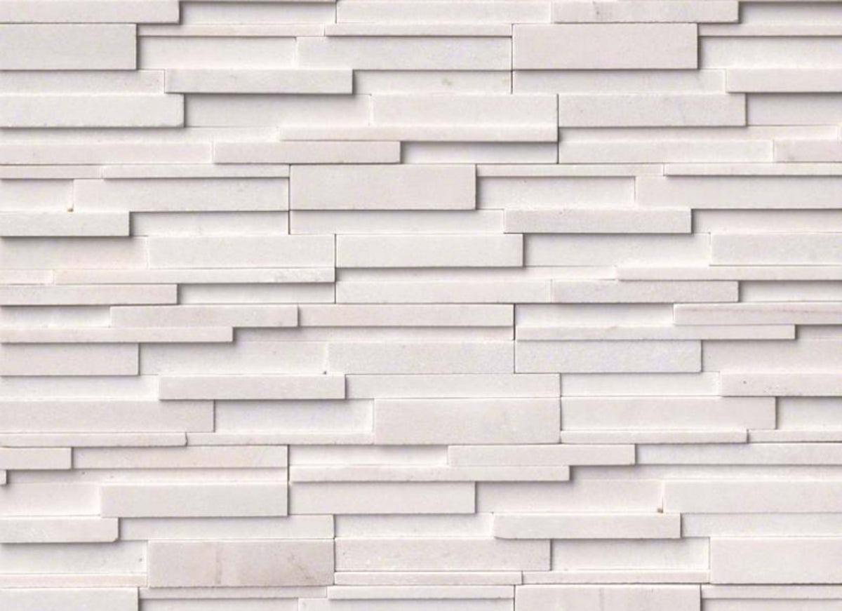 Rockmount Stacked Stone Collection in Arctic White 3d