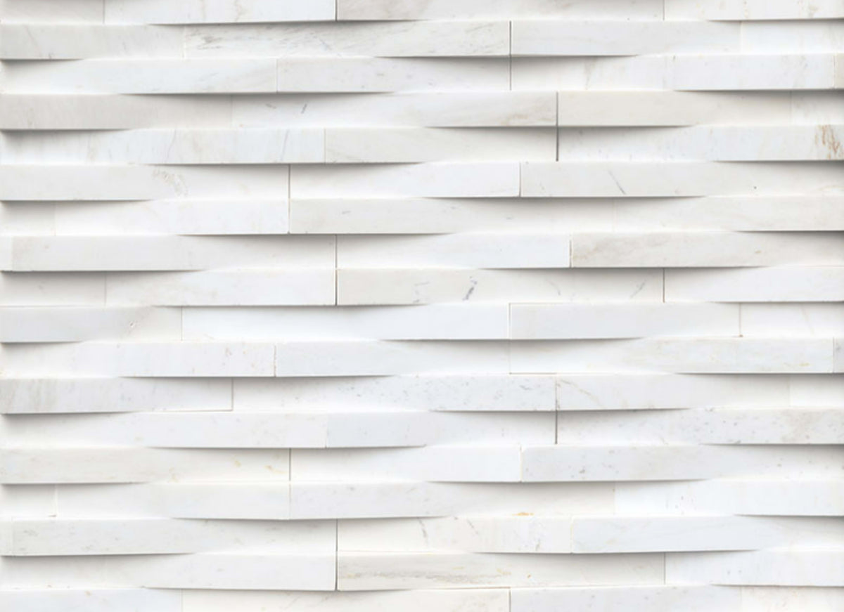 Rockmount Stacked Stone Collection in Cosmic White 3d Wave