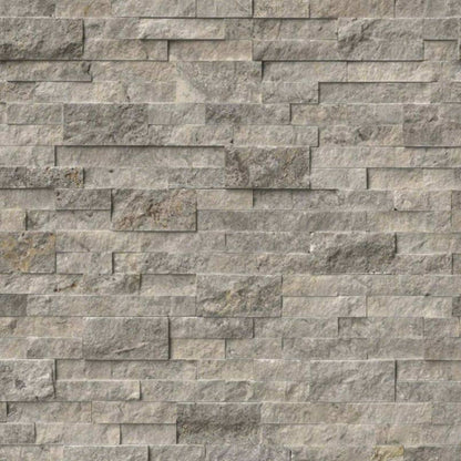 Rockmount Stacked Stone Collection in Silver Travertine Natural Stone