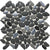 Liquid Rocks in Abyss Black Glass Tile