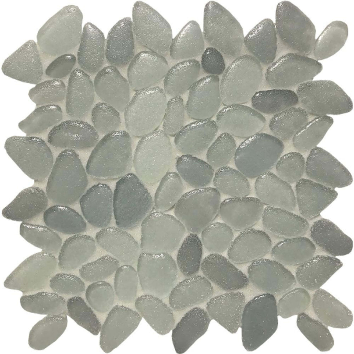 Liquid Rocks in Oyster Silver Glass Tile