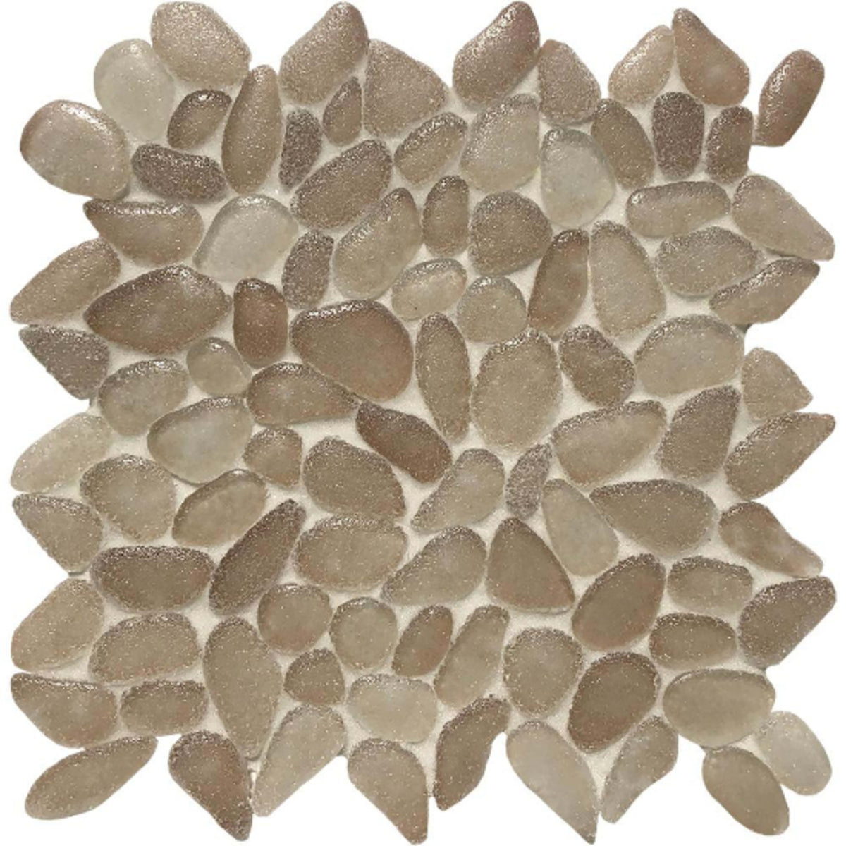 Liquid Rocks in Sandy Beige Glass Tile