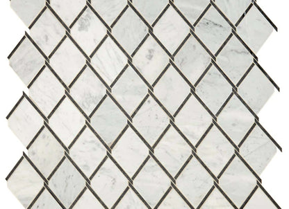 Lavaliere in Carrara White/Black Ant Mirror Chain Link