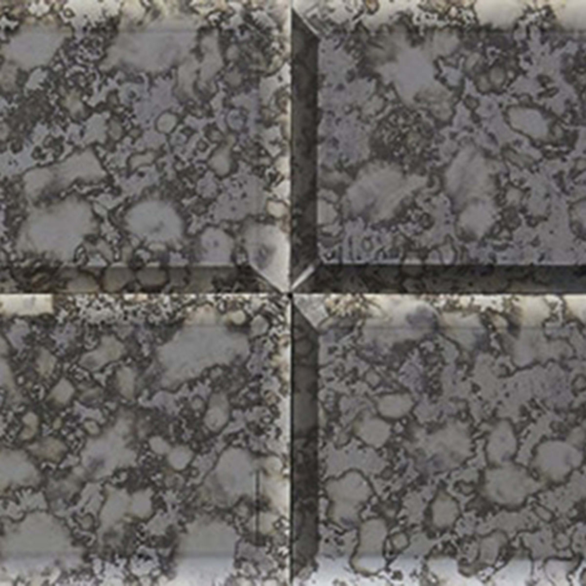 Lavaliere in Black Antique Mirror Straight Joint Tile