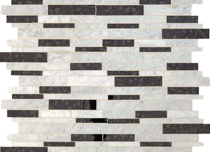 Lavaliere in Carrara White/Black Ant Mirror Random Linear