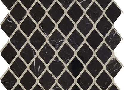 Lavaliere in Nero Marquina /Antique Mirror Chain Link