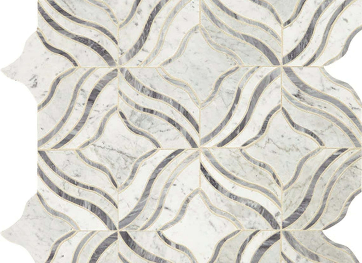 Lavaliere in Carrara White/Bardiglio Melody