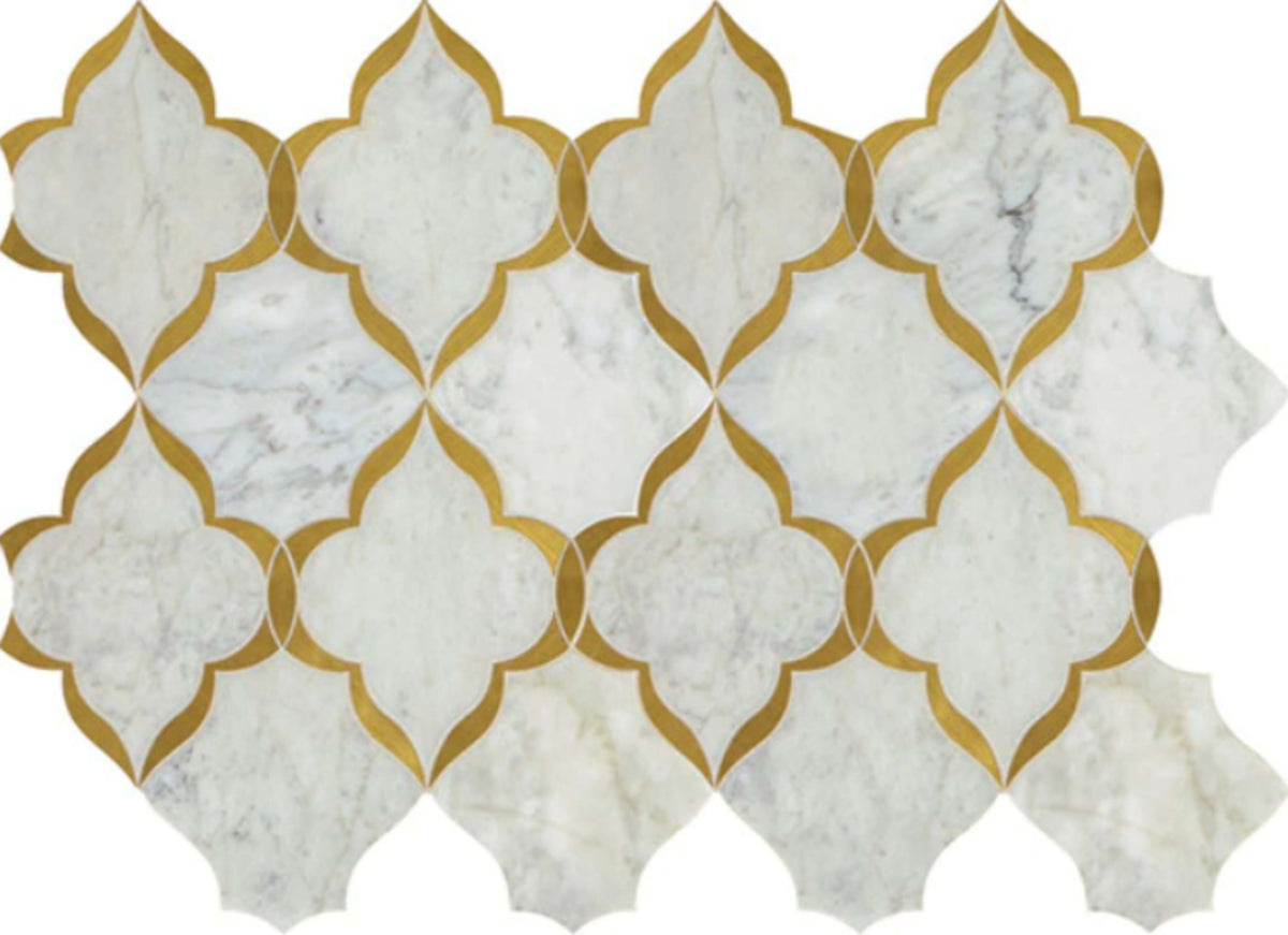 Lavaliere in Carrara White/ Brass Kapali