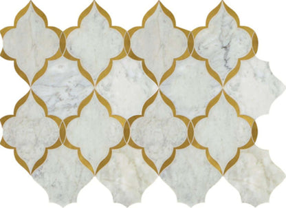 Lavaliere in Carrara White/ Brass Kapali