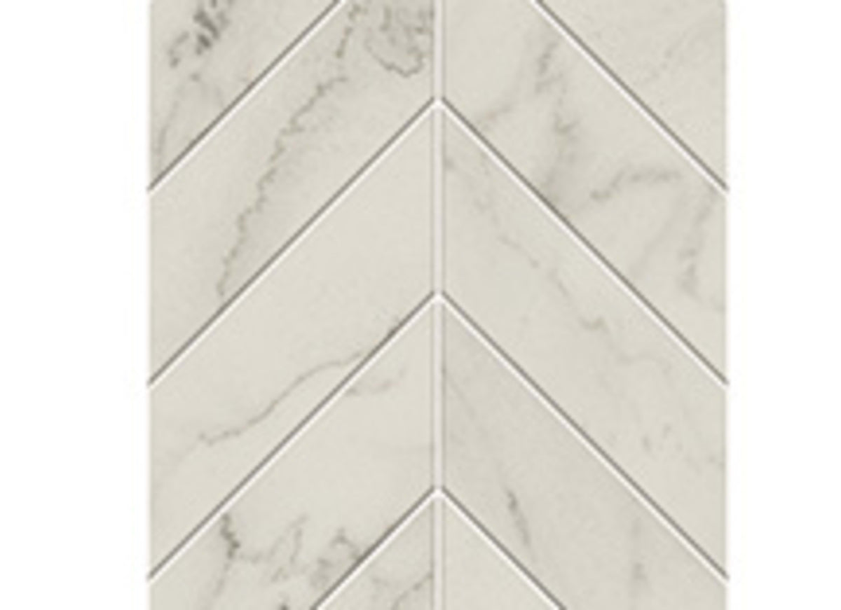 Liberty in Calacatta Centennial Chevron Mosaic