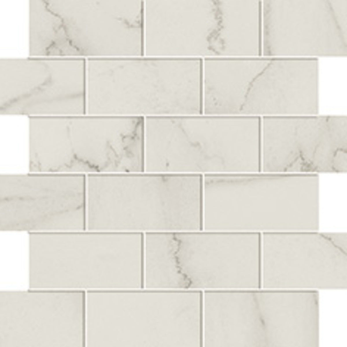 Liberty in Calacatta Centennial Brick Mosaic Tile