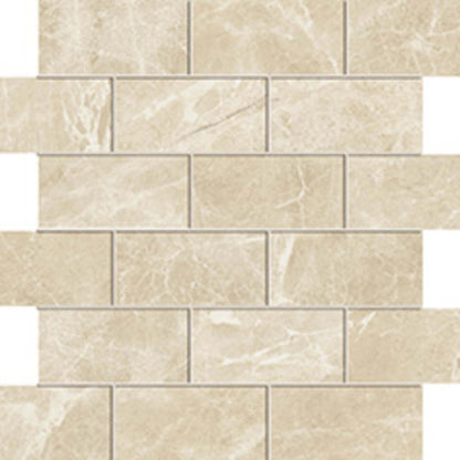 Liberty in Monument Cream Brick Mosaic Tile
