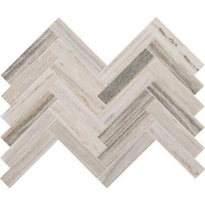 Ascend in Open Horizon Chevron Mosaic Natural Stone