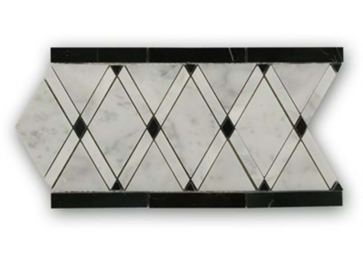 Majestic in Majestic Border White Carrara  Light Gray  Black