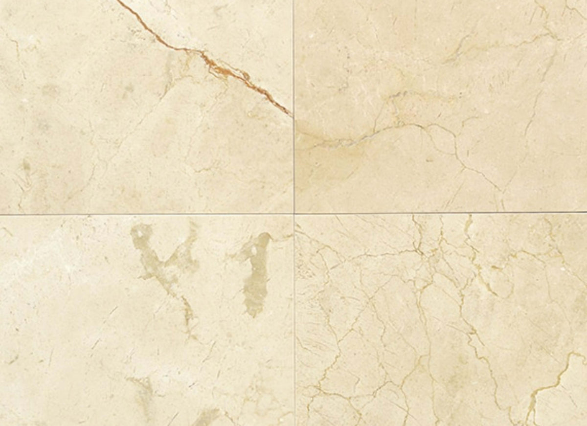 Marble in Crema Marfil Cl-18x18x.5-Polished