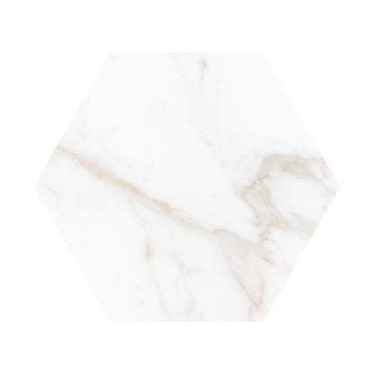 Massa Marble in Calacatta Oro 9x10 Hexagon Tile