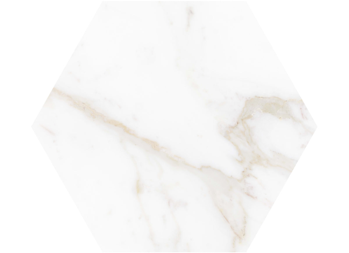 Massa Marble in Calacatta Oro 9x10 Hexagon