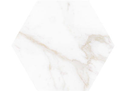 Massa Marble in Calacatta Oro 9x10 Hexagon