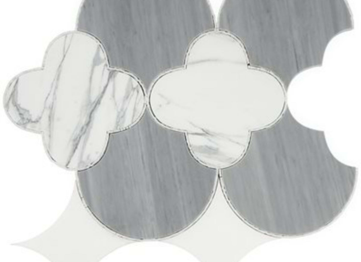 MJ Fiore in Fiore Gris - Calacatta Thassos Burlington  Carrara Line