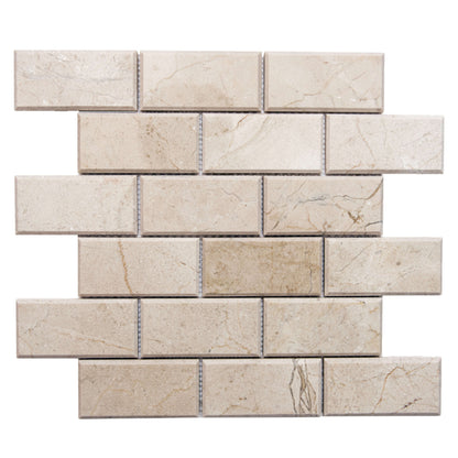 Beveled in Crema Marfil Natural Stone