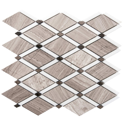 Diamante in Wooden White Natural Stone