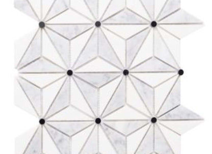 Star in Carrara Thassos Black