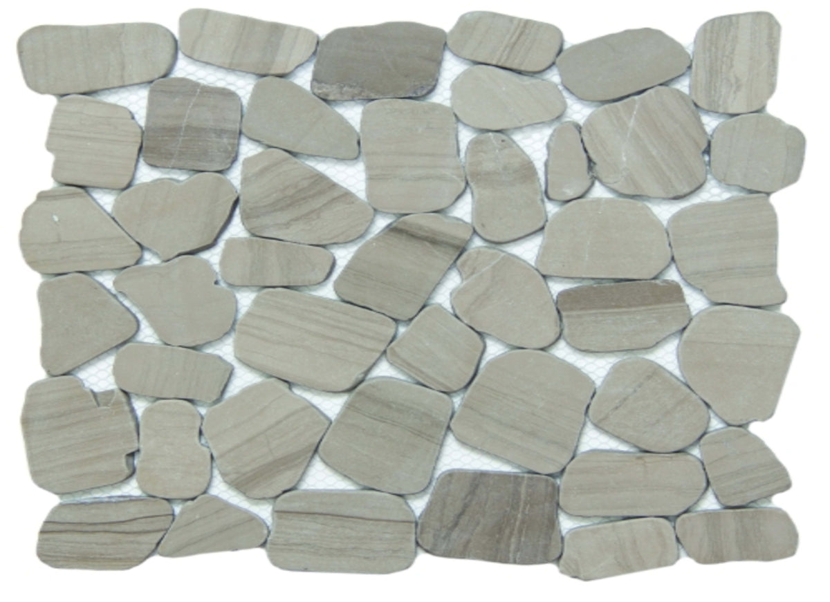 Cultura in Taupe 12" X 12" Pebble On Mesh