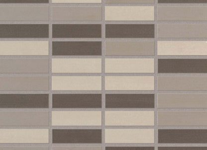 Shades 2.0 in Warm Grays Linear Mosaic 1"x3"