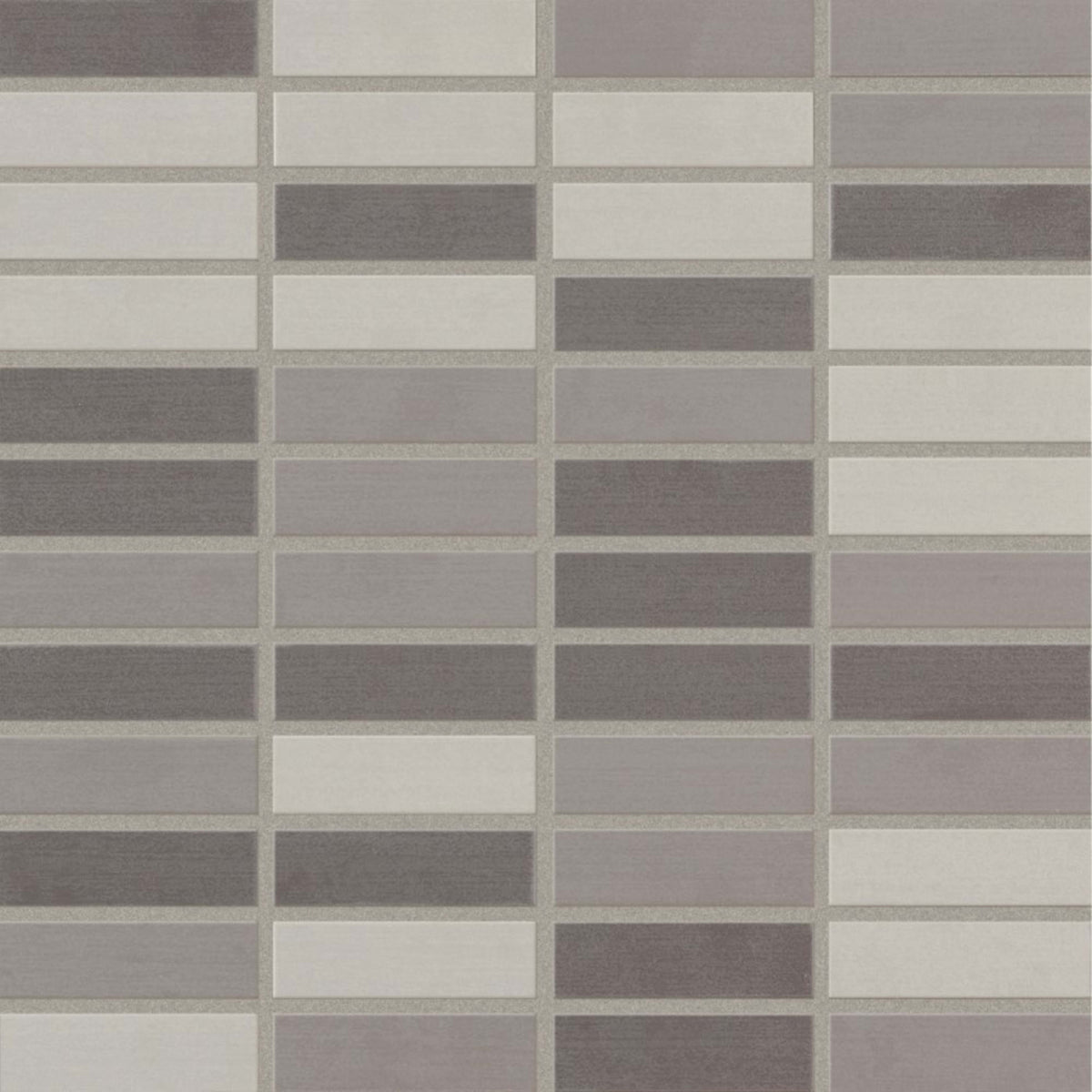 Shades 2.0 in Cool Grays Linear Mosaic 1"x3" Tile