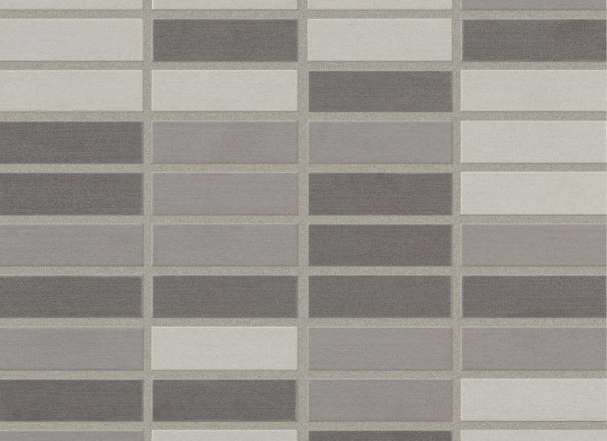 Shades 2.0 in Cool Grays Linear Mosaic 1"x3"