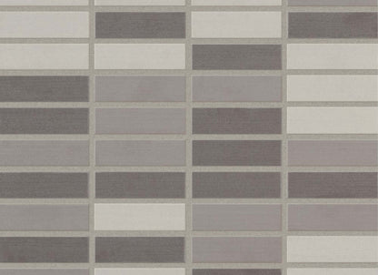 Shades 2.0 in Cool Grays Linear Mosaic 1"x3"