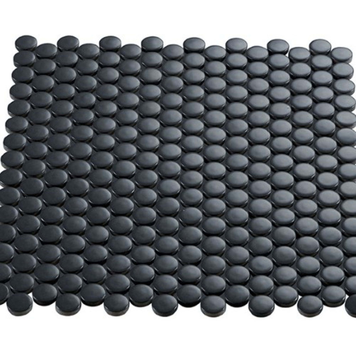 Multiplier in Dark Grey Circle Mosaic 1"x1" Matte Tile